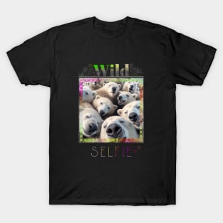 Polar Bear Arctic Wild Nature Funny Happy Humor Photo Selfie T-Shirt